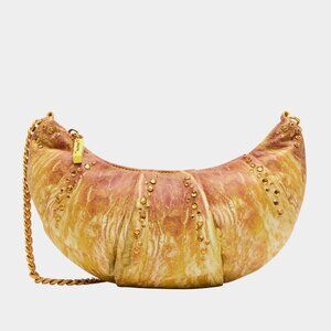Betsey Johnson Gold Croissant Crossbody Bag